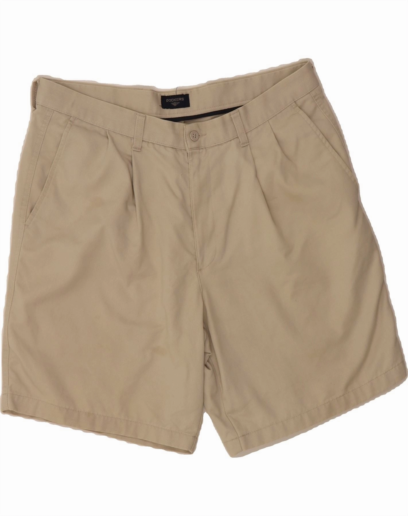 Odor Resistant Treatment DOCKERS Mens Pegged Chino Shorts W36 Large Beige Cotton