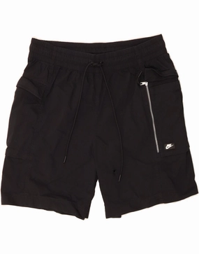 NIKE Mens Casual Shorts XL W46 Black Cotton Relax Fit Comfort Flex Fit Design