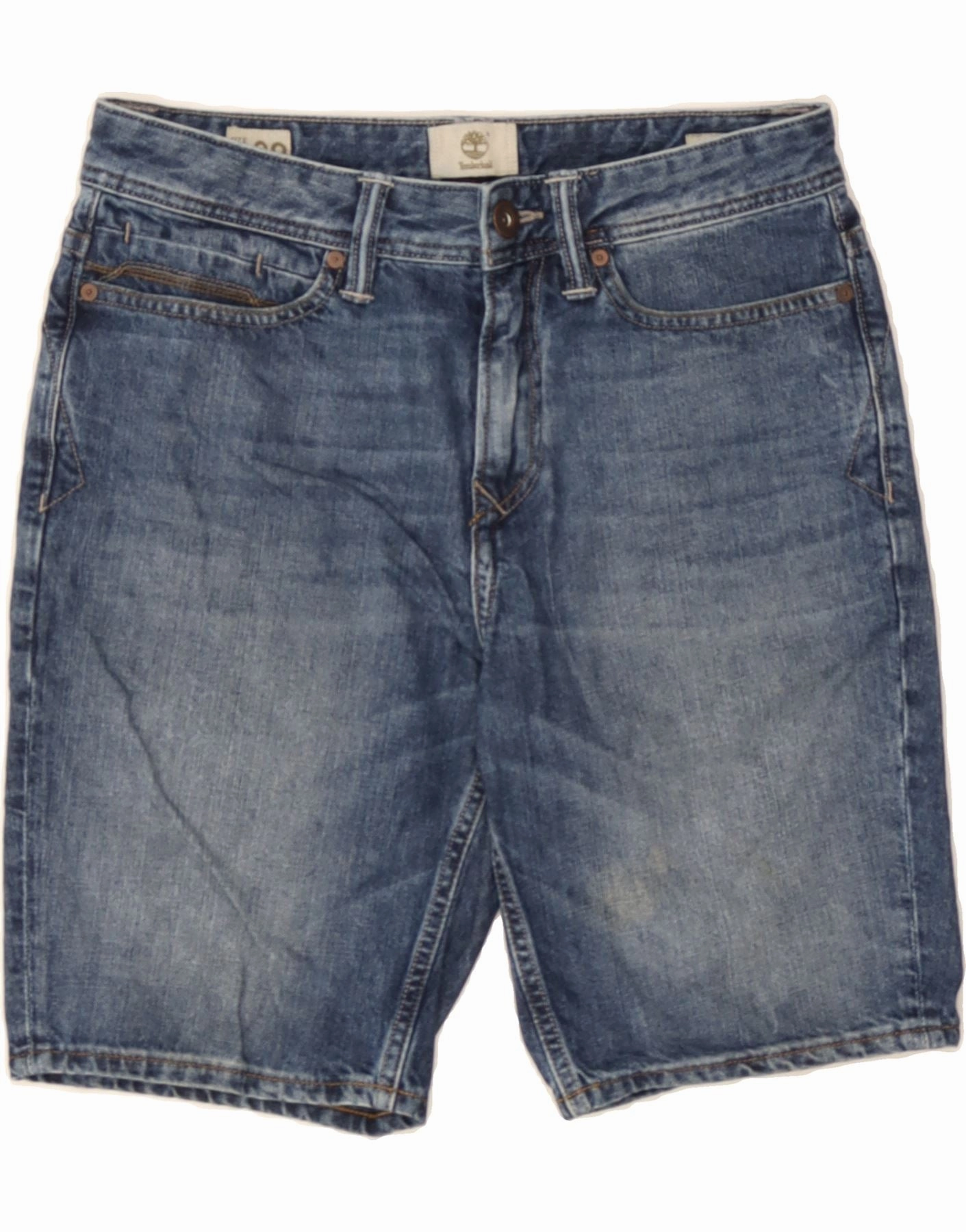 Quick Layer TIMBERLAND Mens Denim Shorts W29 Small Blue Cotton