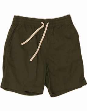 J. CREW Mens Chino Shorts Small W28 Green Cotton Flexible Waist