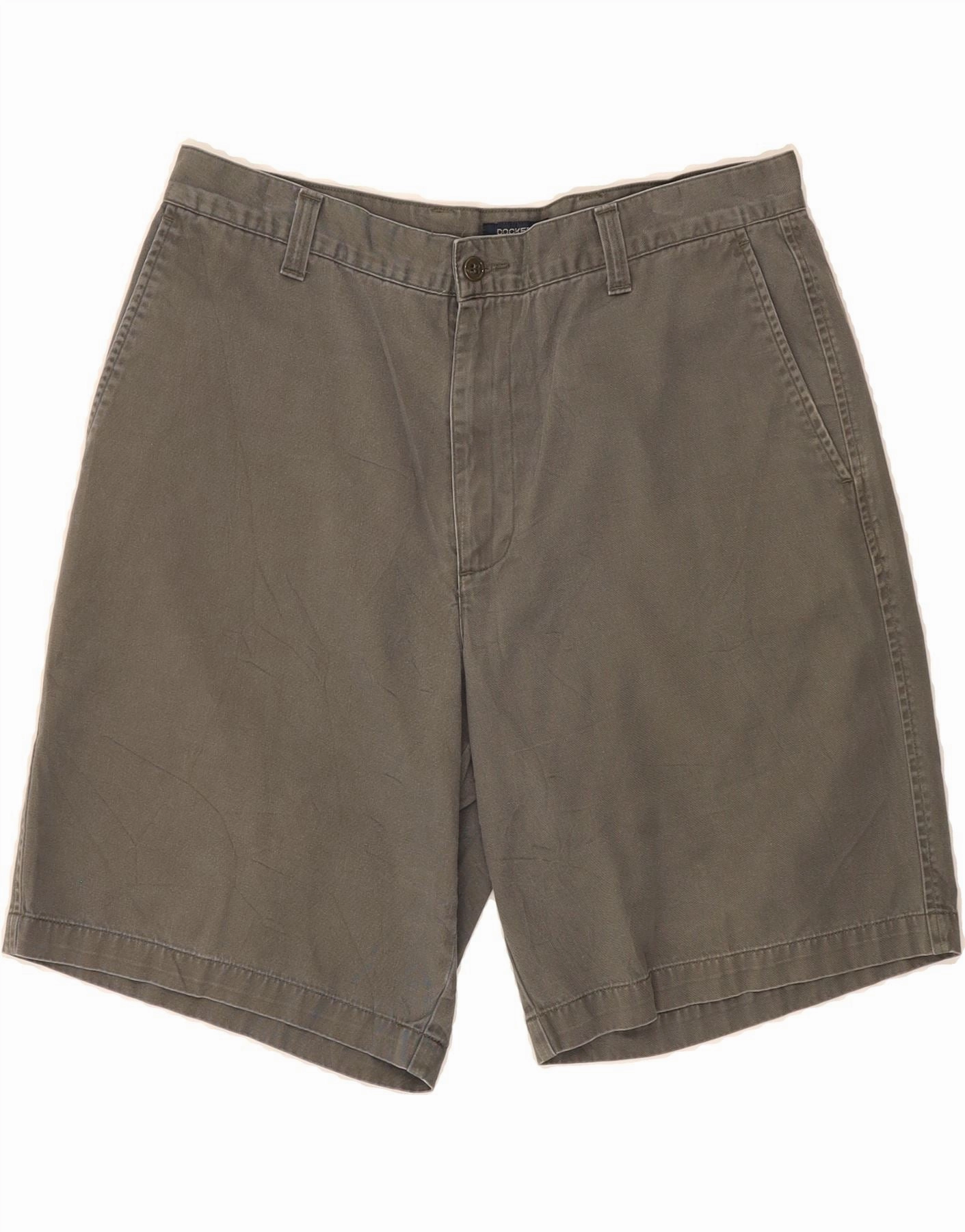 DOCKERS Mens Chino Shorts W34 Large Grey Cotton Stylish Fit