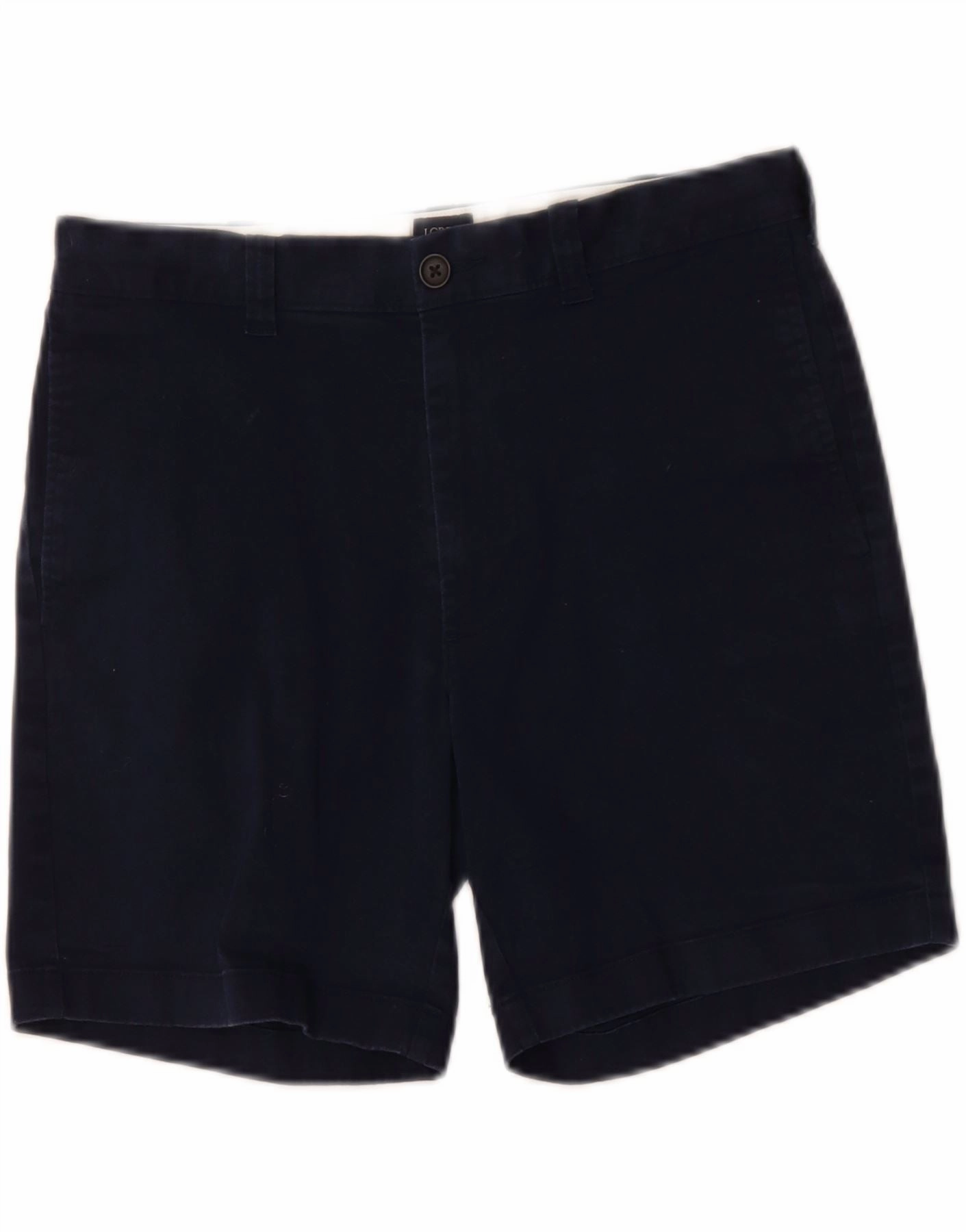 J. CREW Mens Chino Shorts W31 Medium Navy Blue Cotton FlexibleMobility
