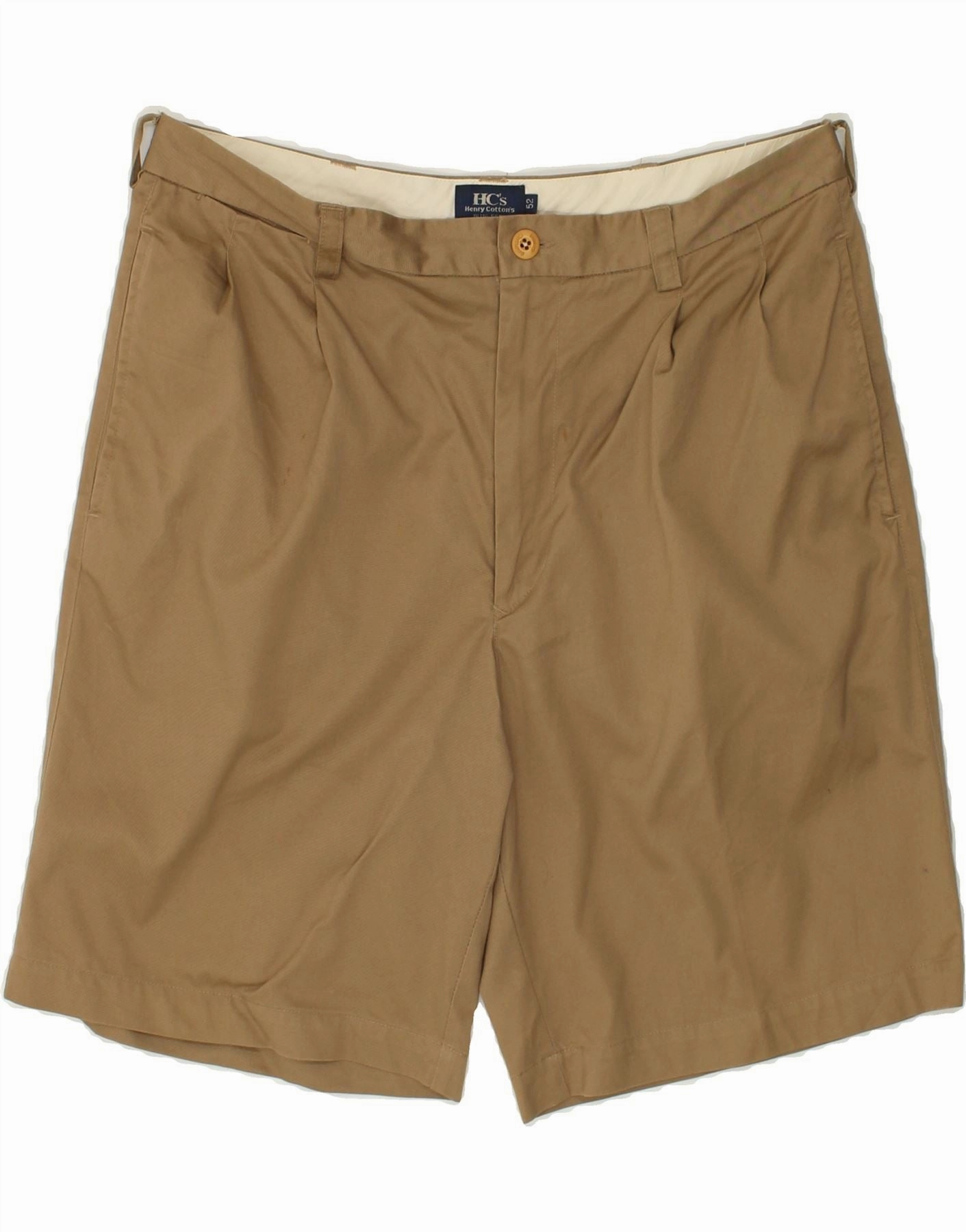 HENRY COTTONS Mens Chino Shorts IT 52 XL Brown Versatile Piece Easy Care Fabric