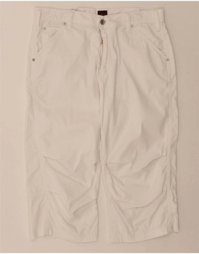 BIG STAR Mens Dawson Bermuda Shorts W33 Medium White Cotton School Uniform Tagless Design