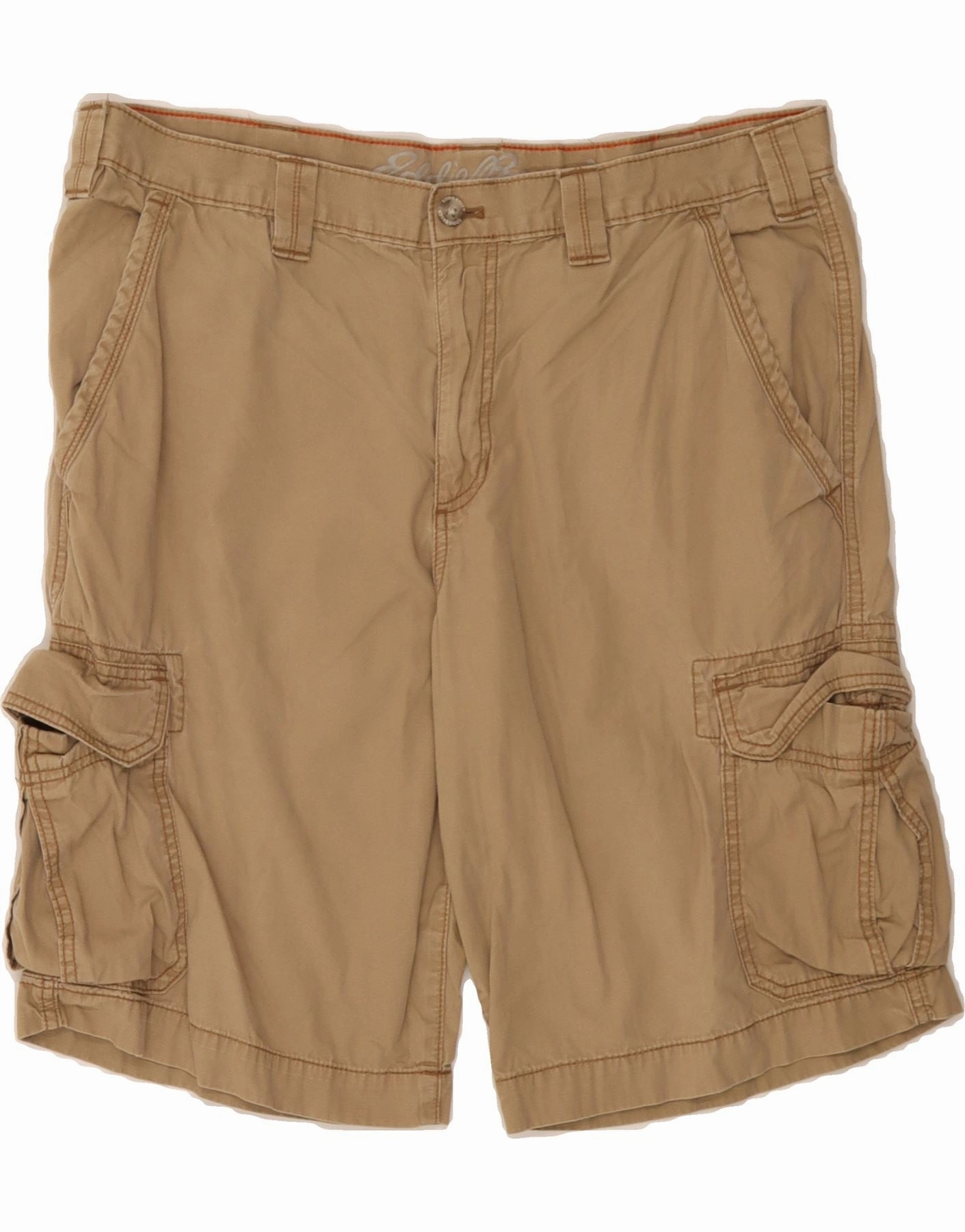 Chill Style EDDIE BAUER Mens Cargo Shorts W38 XL  Beige Cotton