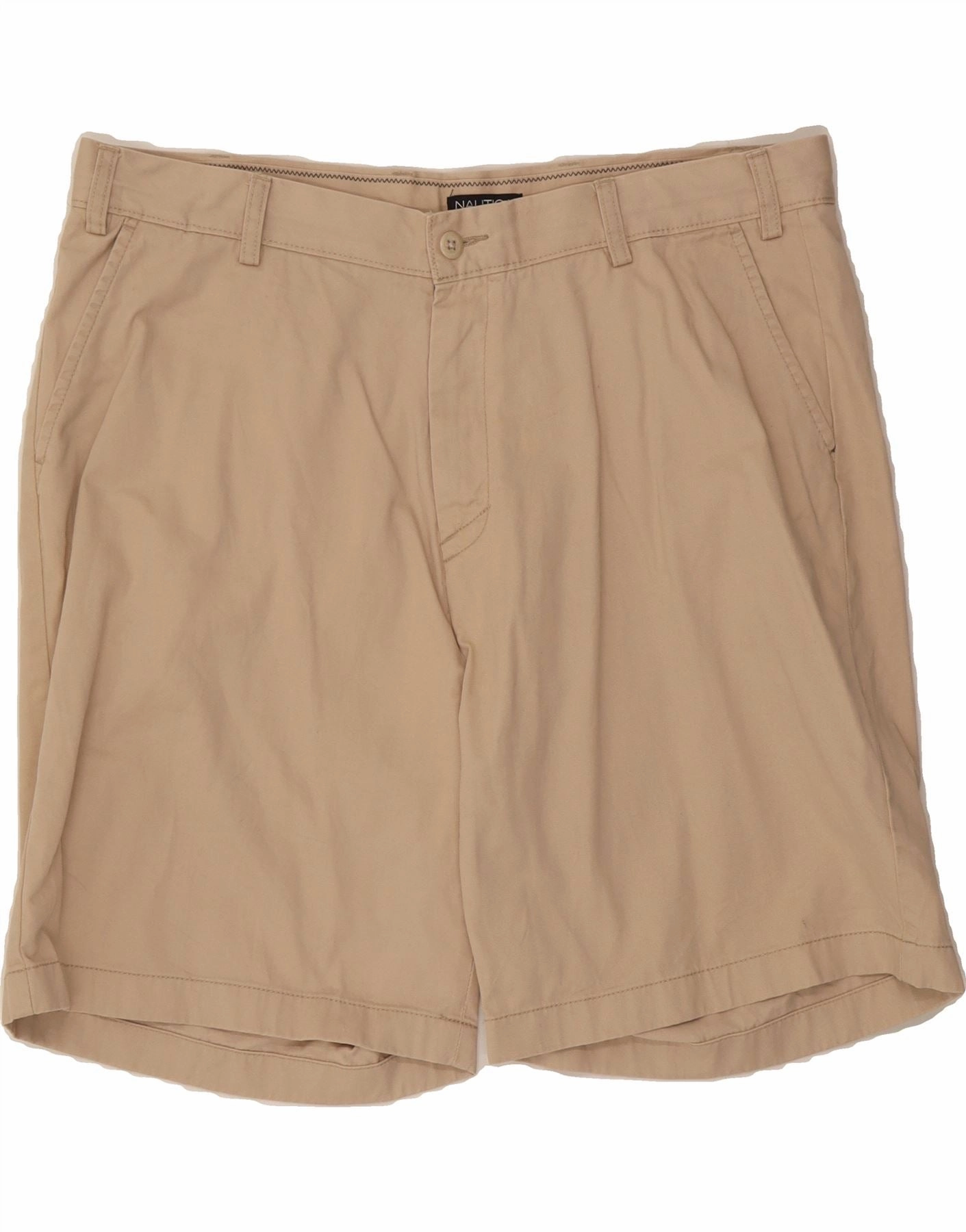 Functional Comfort NAUTICA Mens Chino Shorts W42 2XL  Beige Cotton