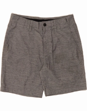 HURLEY Mens Nike Dri Fit Chino Shorts W30 Medium Grey Flecked Polyester Fitness wear fresh start