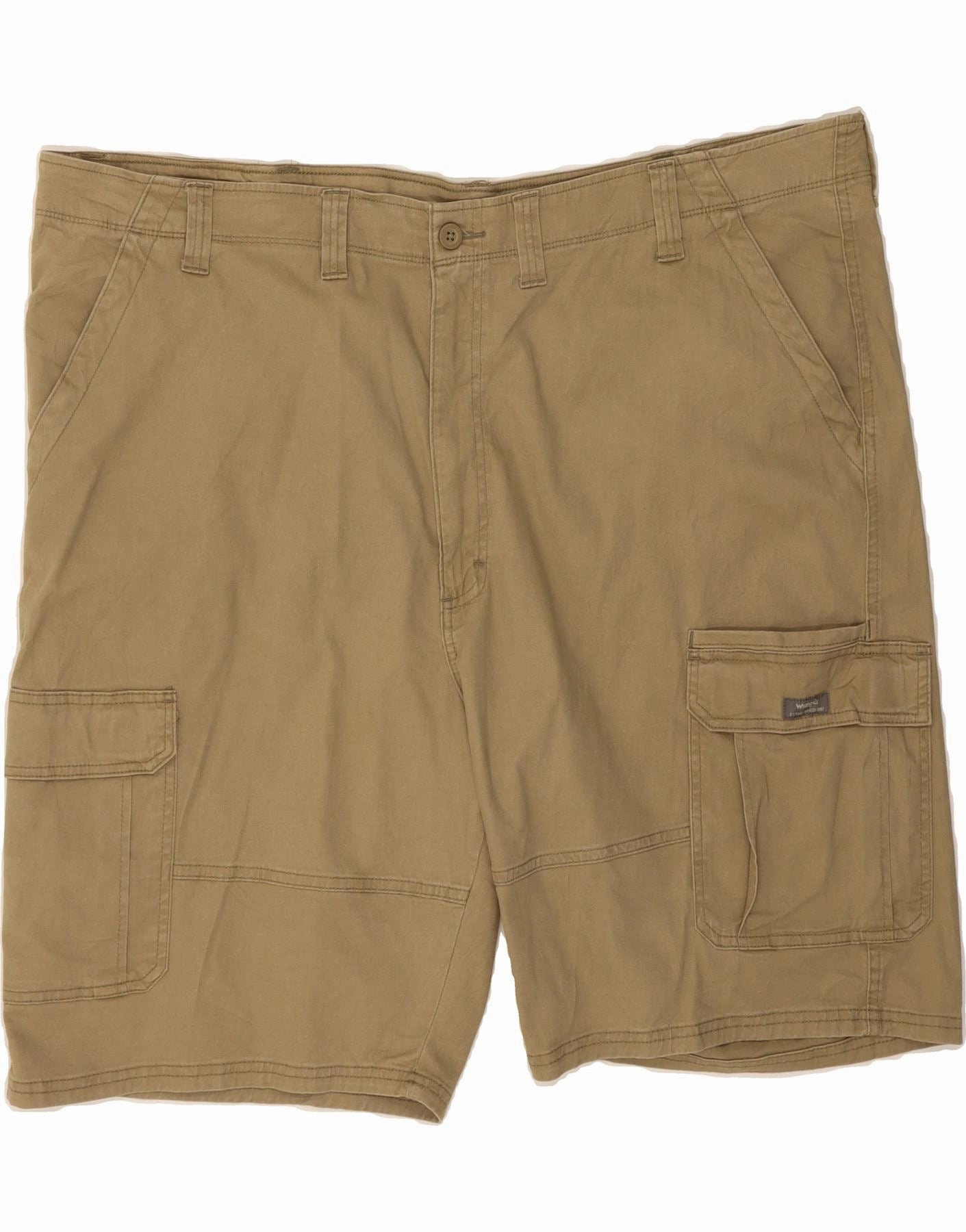 lounging clothes WRANGLER Mens Relaxed Fit Cargo Shorts W48 4XL Beige Cotton