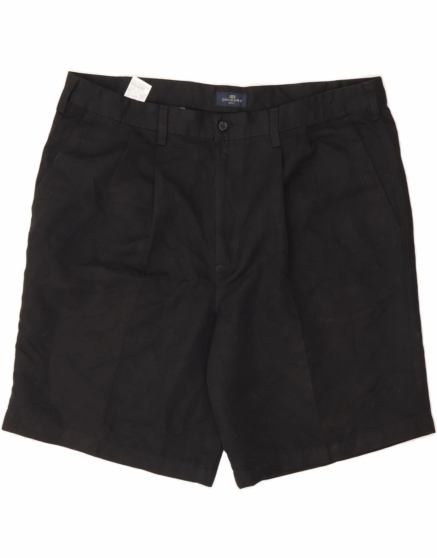 Clean Fabric DOCKERS Mens Relaxed Fit Chino Shorts W40 XL Black Polyester