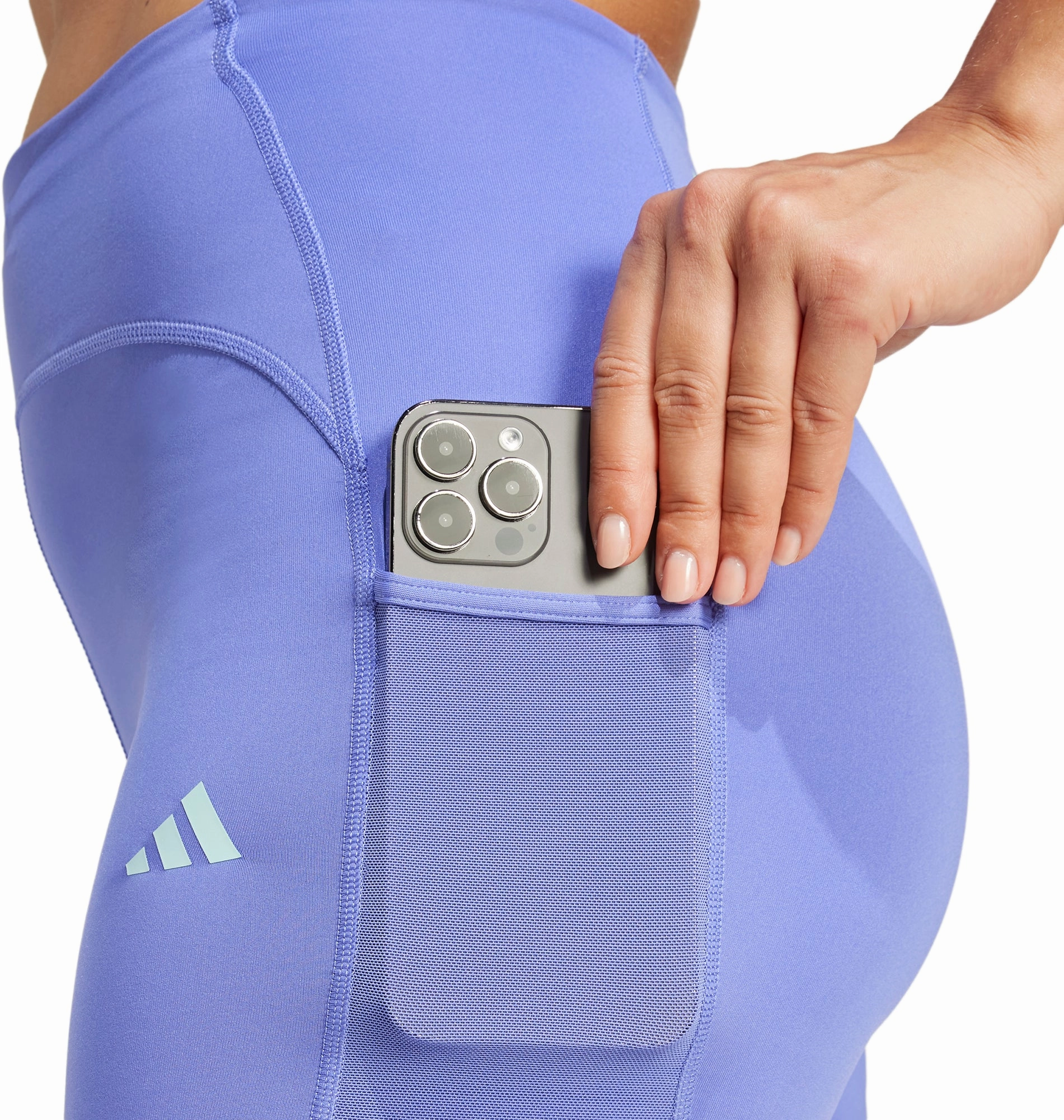 Morning Jog Slim Fit Active Comfort Wear adidas Adizero 4 Inch Womens Short Running Tights - Blue