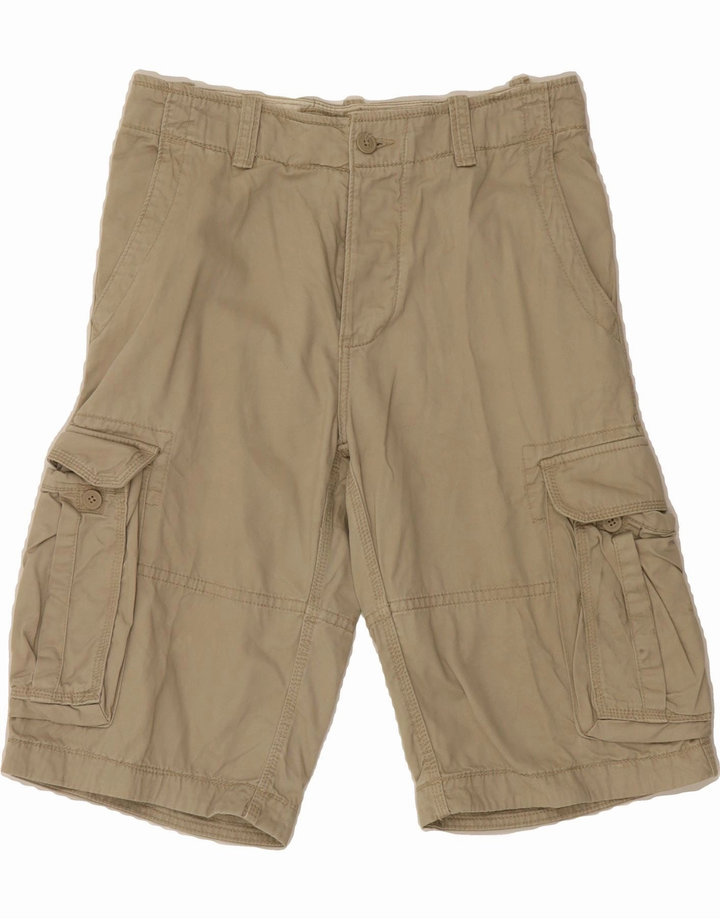 Work Ready Slim Profile L.O.G.G Mens Cargo Shorts W31 Medium Beige Cotton