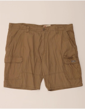 Body Flex WRANGLER Mens Relaxed Fit Cargo Shorts W40 XL Brown Cotton