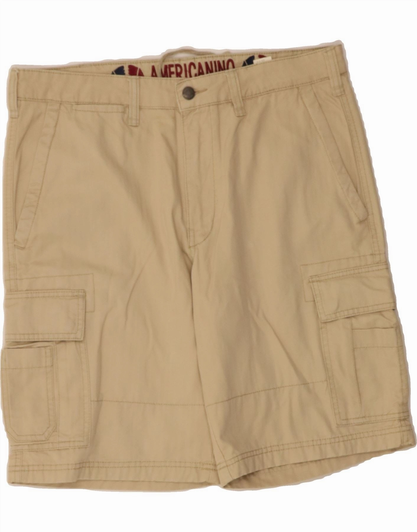 Move Flow Mood Match AMERICANINO Mens Cargo Shorts IT 52 XL W38  Beige Cotton