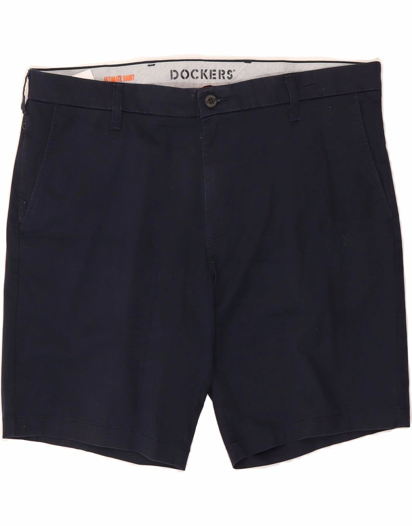 watch DOCKERS Mens Chino Shorts W38 XL Navy Blue Cotton