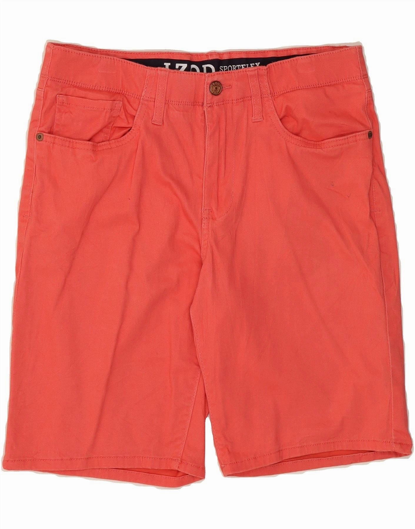 multiple pockets Soft Feel IZOD Mens Classic Fit Casual Shorts W30 Medium Pink Cotton