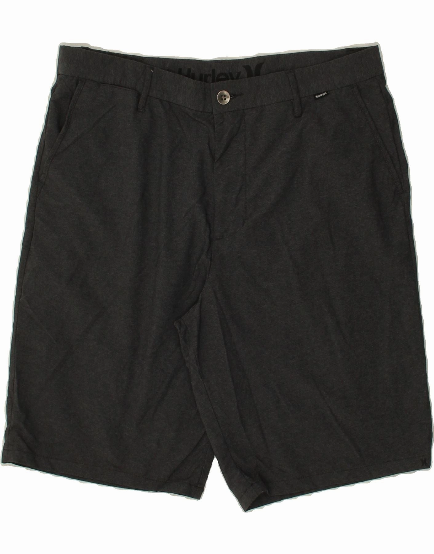 entertainment industry HURLEY Mens Chino Shorts W34 Large Grey Nylon