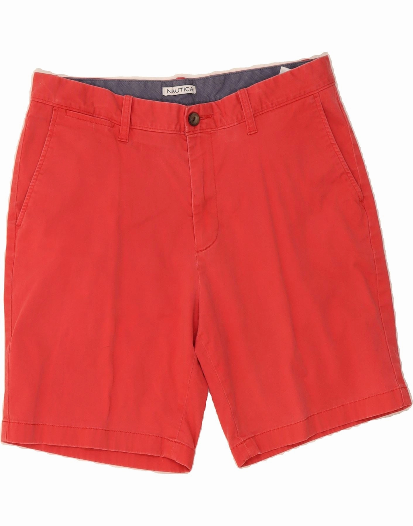 outdoor concert style NAUTICA Mens Chino Shorts W34 Large  Red Cotton