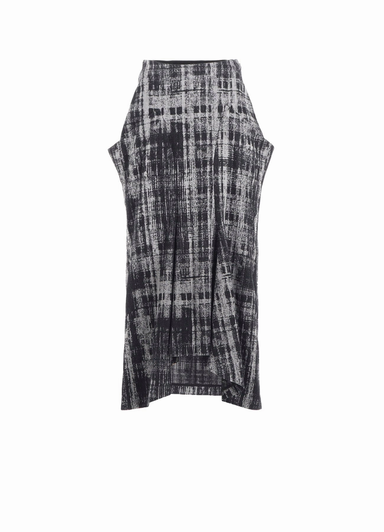 FADED PLAID JACQUARD DROP SKIRT Fashion Stretch