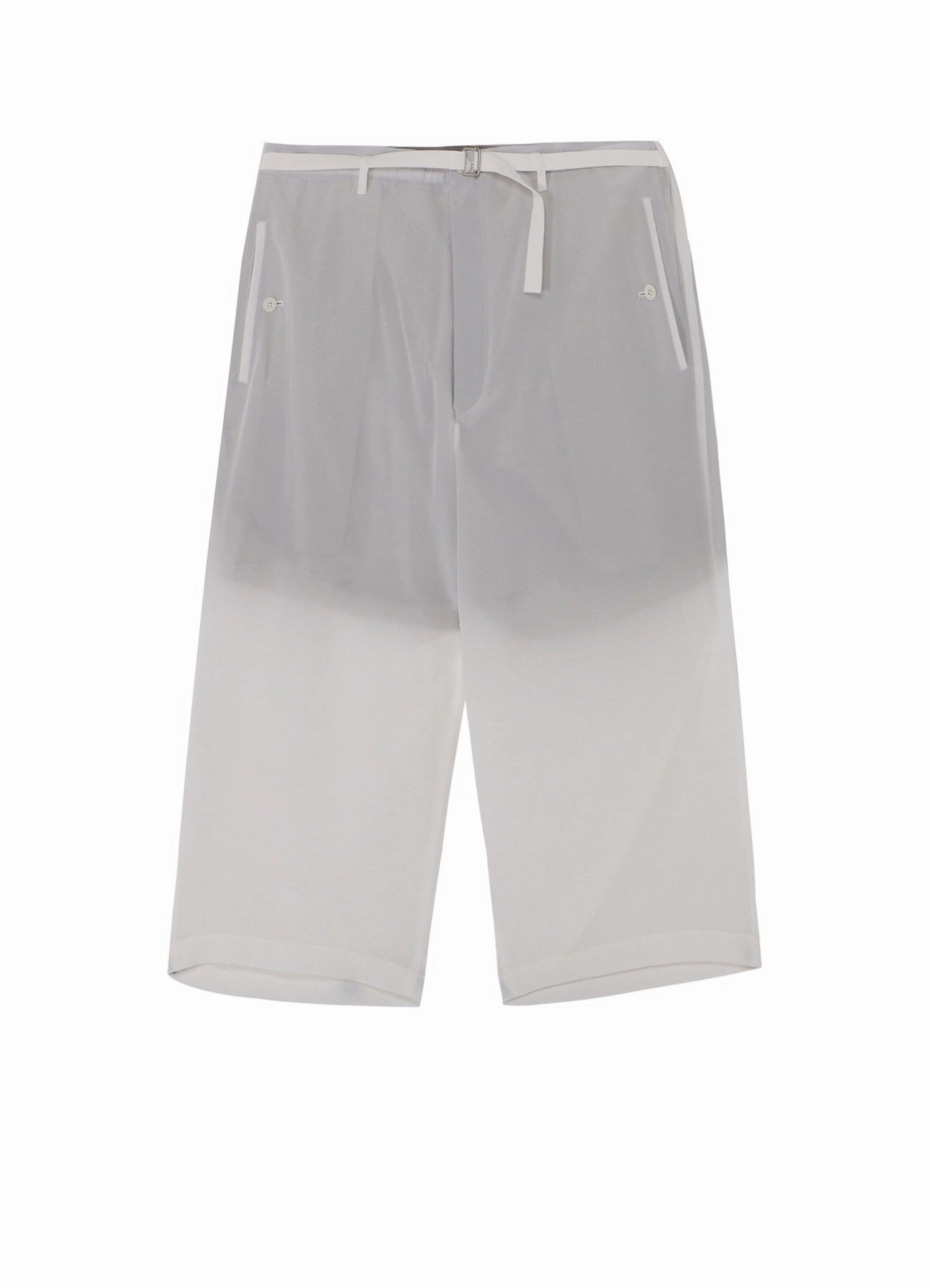 Smooth zipper closure Reversible design 12M SILK DESIN BELTED WIDE PANTS