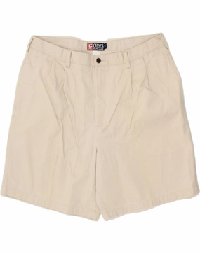 CHAPS Mens Pegged Chino Shorts W38 XL  Beige Cotton Durable Build Tagless Design