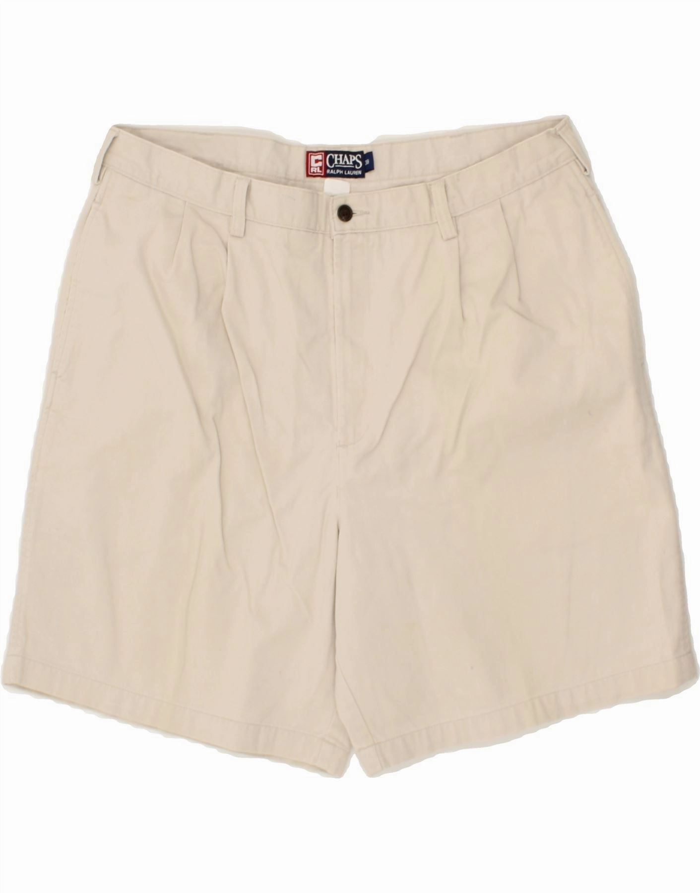 CHAPS Mens Pegged Chino Shorts W38 XL  Beige Cotton Durable Build Tagless Design
