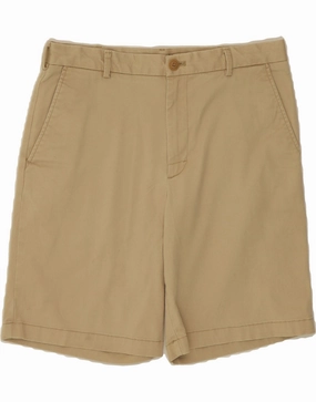IZOD Mens Chino Shorts W32 Medium Beige Cotton Simple Cut