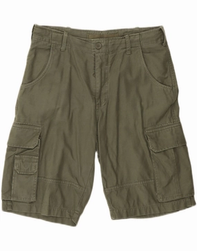 MIL-TEC Mens Cargo Shorts Medium W34 Khaki Quick Adjust Toggles Non Restrictive Cut