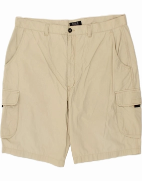 VINTAGE Mens Cargo Shorts W36 Large Beige Cotton Easy Movement