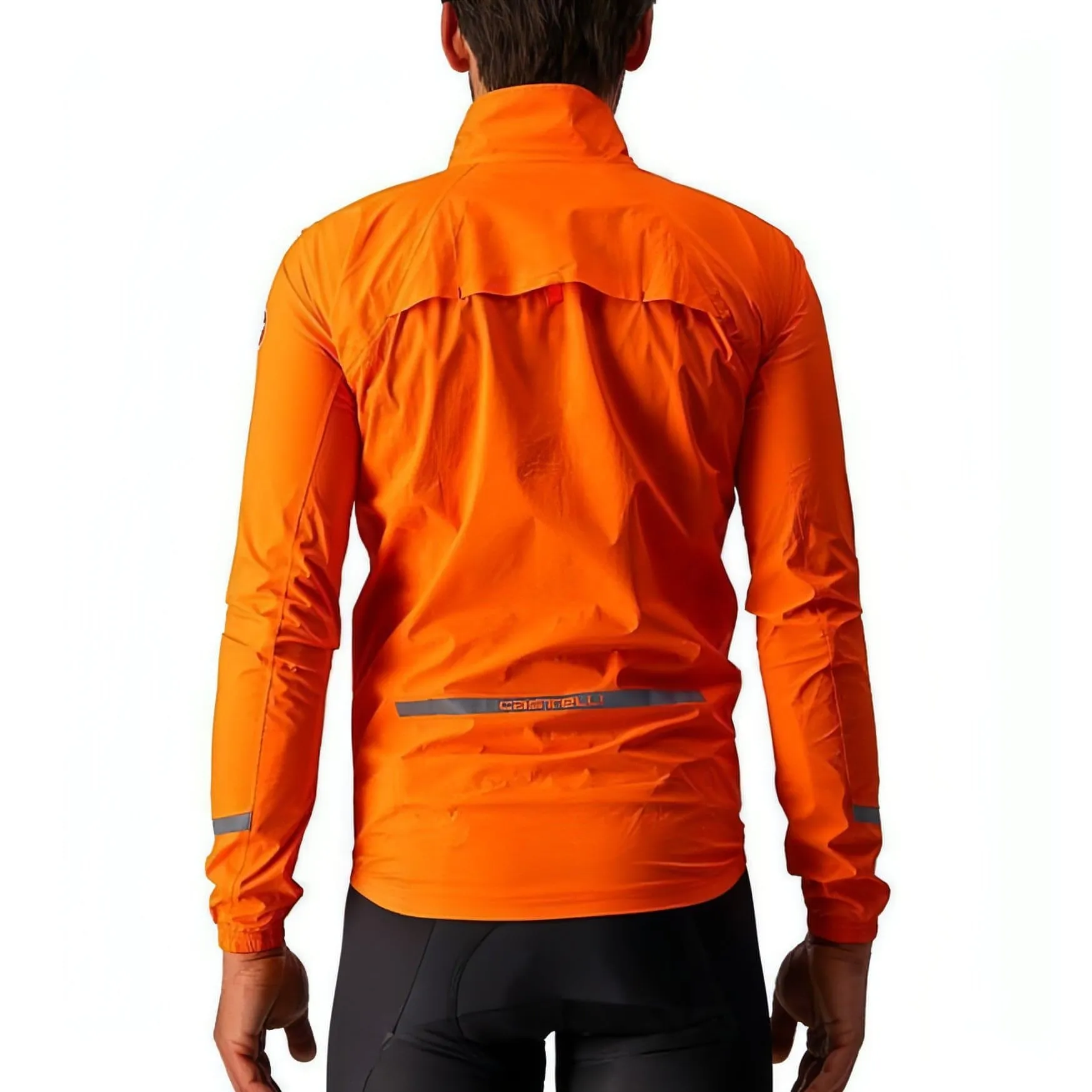 Flexible Movement Castelli Emergency 2 Rain Waterproof Mens Cycling Jacket - Orange
