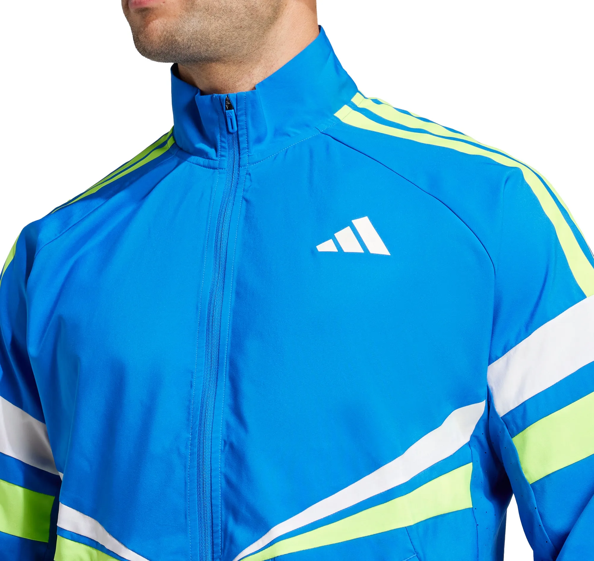 leggings adidas Adizero Retro Mens Running Jacket - Blue