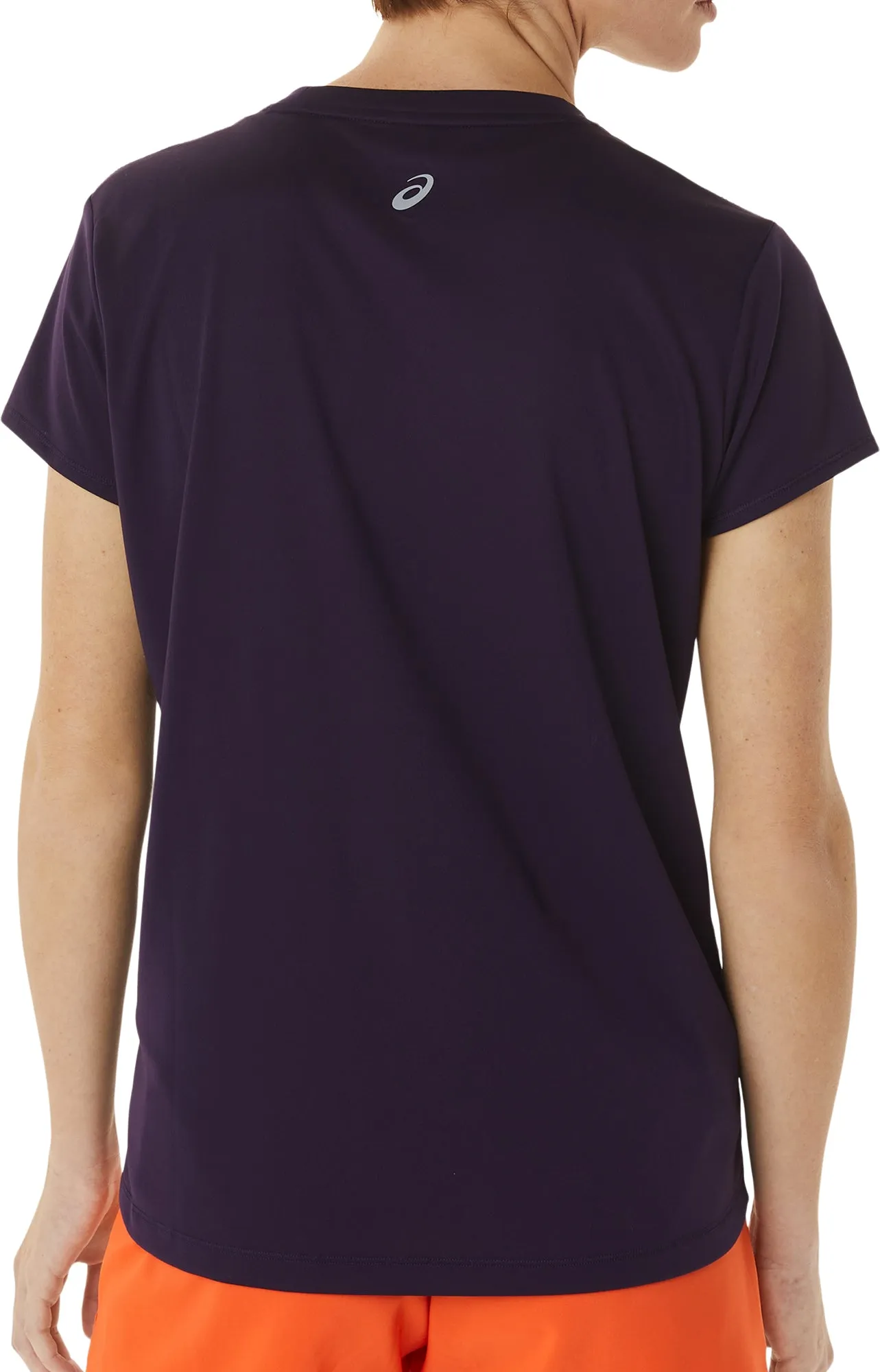 Asics FujiTrail Logo Short Sleeve Womens Running Top - Purple Durable Material Drop Shoulder Design