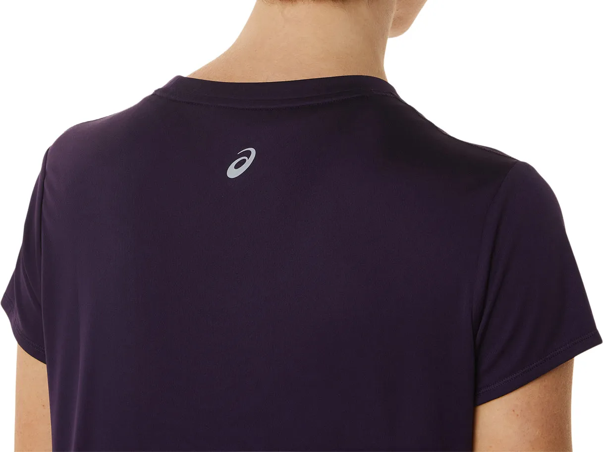 Essential Piece Flexible Fit Asics FujiTrail Logo Short Sleeve Womens Running Top - Purple