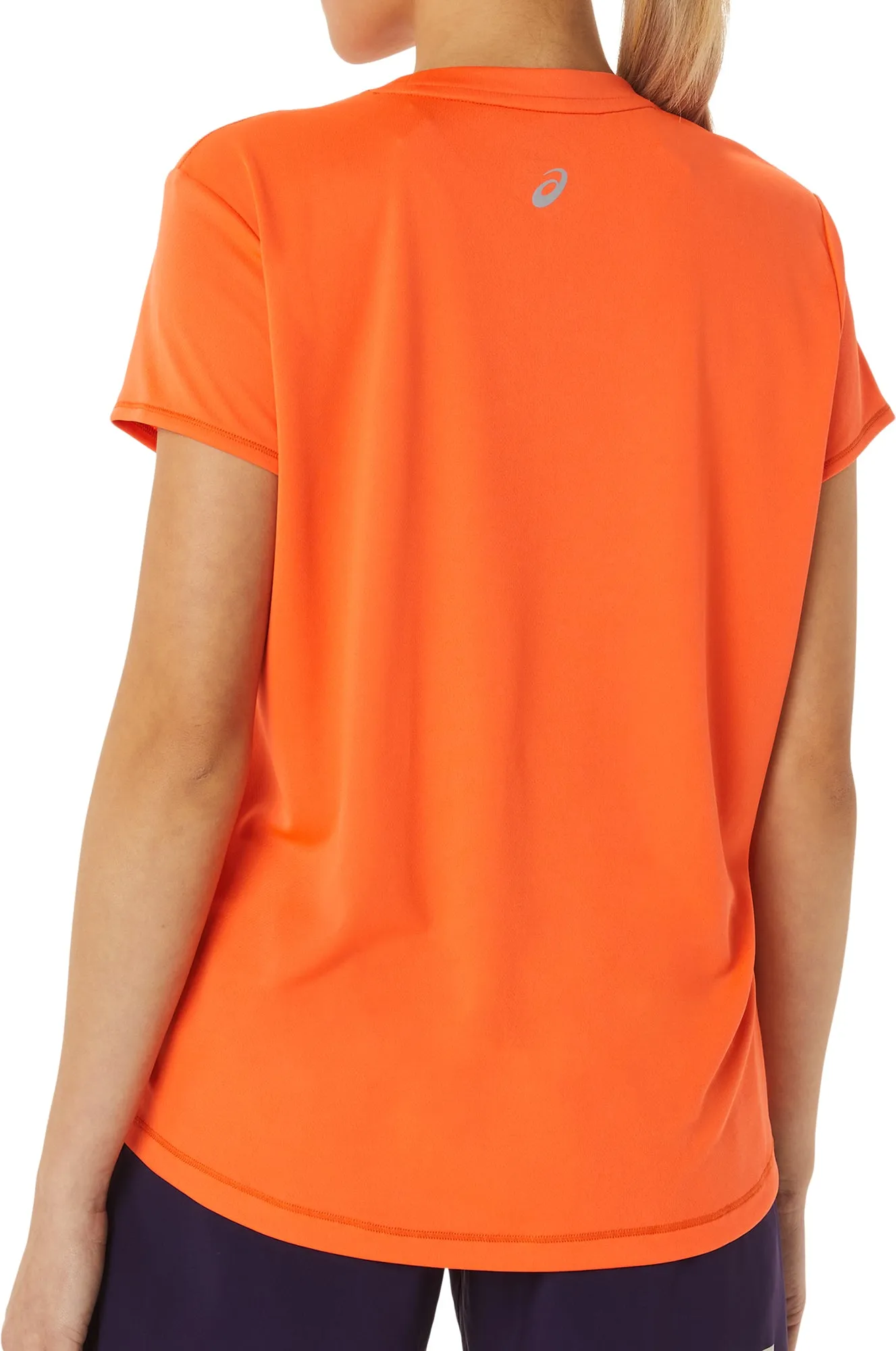Asics FujiTrail Logo Womens Short Sleeve Running Top - Orange Easy Wear Option