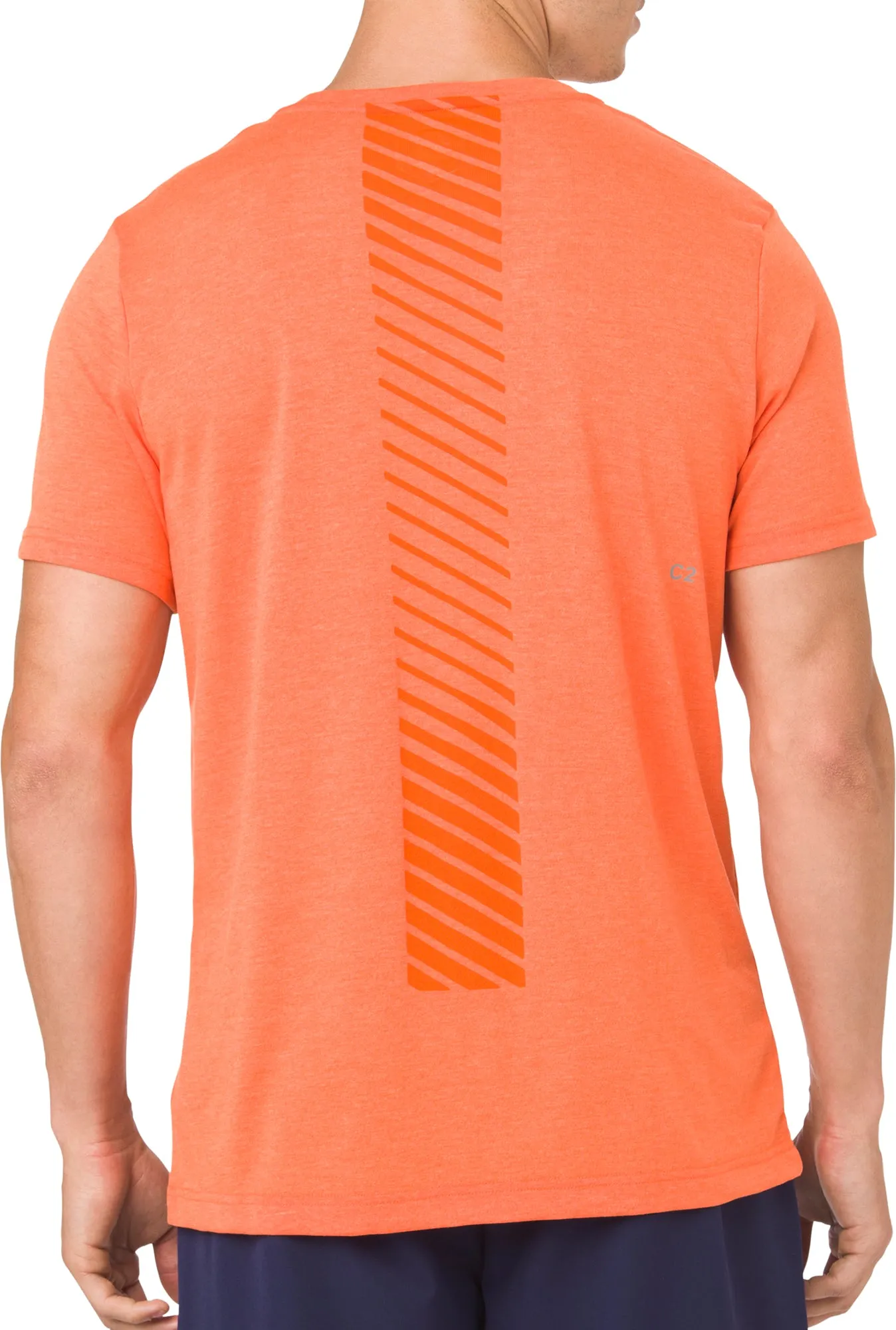 Asics  Gel-Cool 2 Mens Short Sleeve Running Top - Orange Floral freshness Reinforced Shoulder