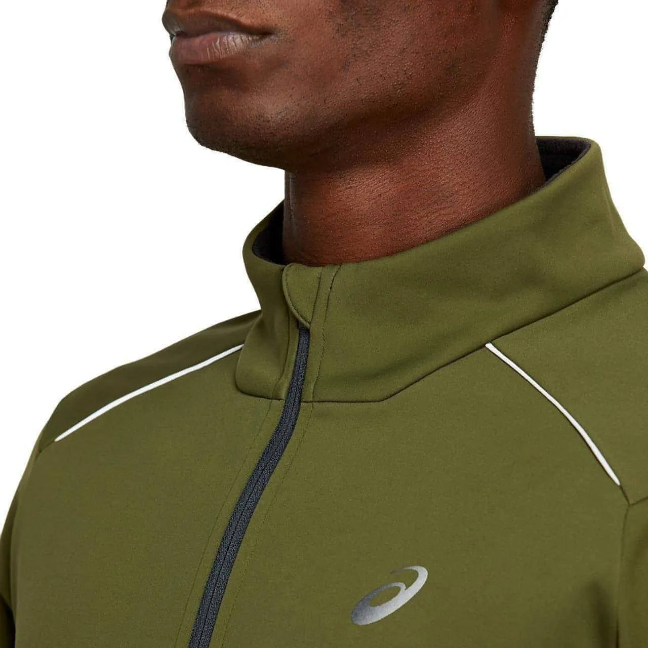 Asics Lite-Show Winter Mens Running Jacket - Green Feel Snow Day