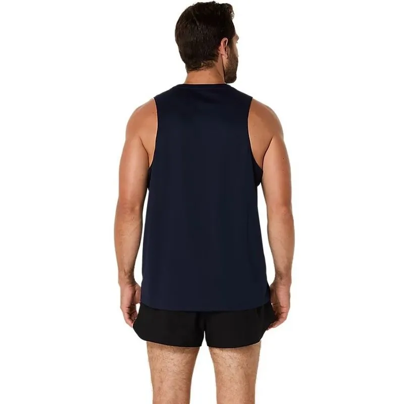 QuickDry Material Casual Vibes ASICS Mens Silver Running Singlet