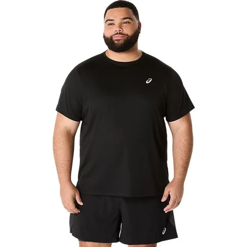 ASICS Mens Silver SS Running Top Simple Look Unisex Fit