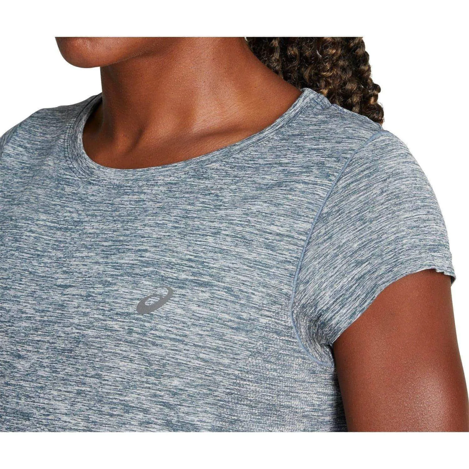 Asics Race Seamless Short Sleeve Womens Running Top - Blue Valentine's Day Layering Comfort Wear