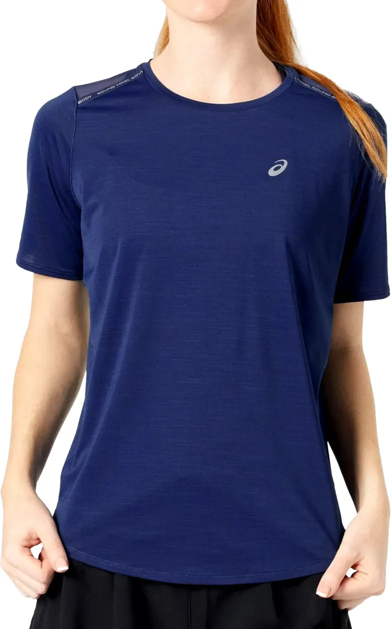 City Smart Look Complementary Colors Asics Road Short Sleeve Womens Running Top - Blue