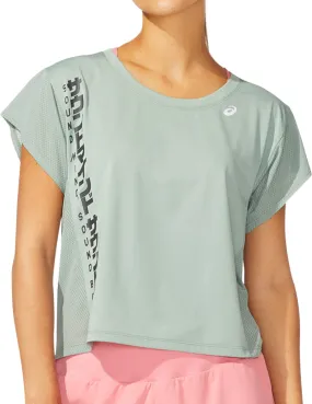 Asics SMSB Short Sleeve Womens Running Top - Grey Easy-Going Style Relaxed fit style