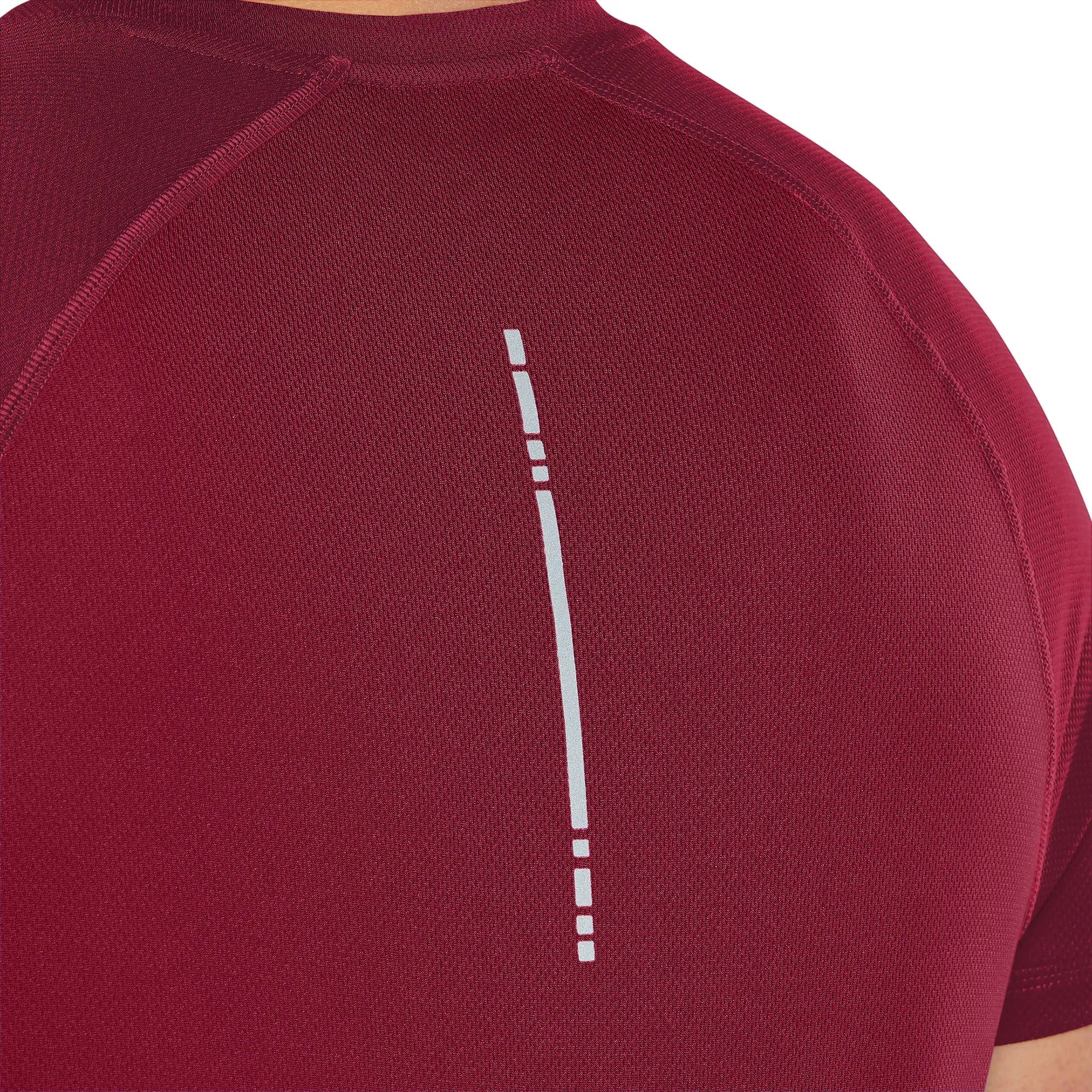 Soft Comfort Wear Asics Sport Short Sleeve Mens Running Top - Red