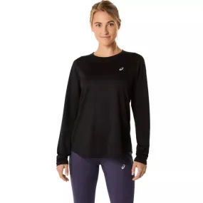 ASICS Womens Silver Long Sleeve Running Tee Anti Static Fabric Trendy Wearable