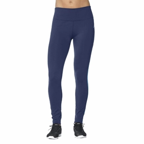 Asics Colour Block Womens 7/8 Running Tights - Blue Flexible form Lightweight Material Pilates Session