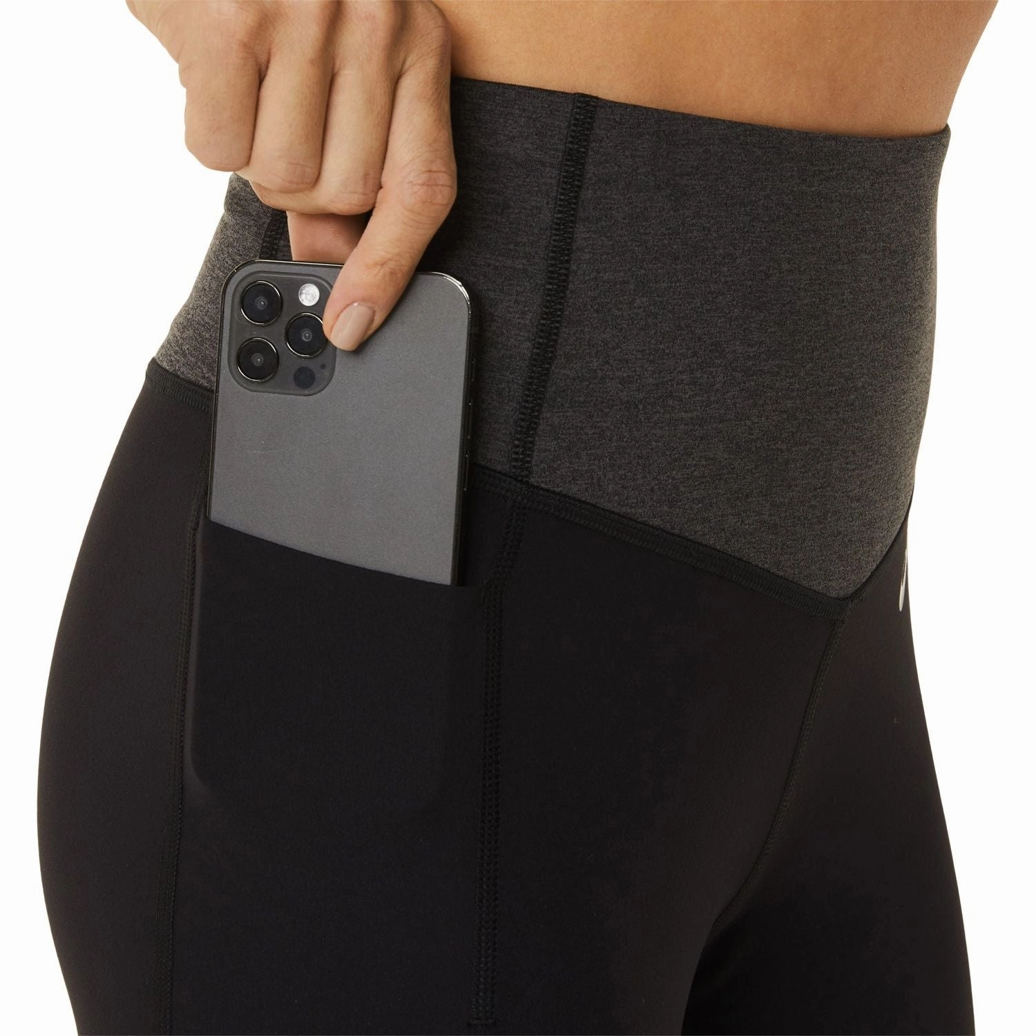 Asics Flexform Colour Block Womens Running Bike Short Tights - Black Stretch Fabric