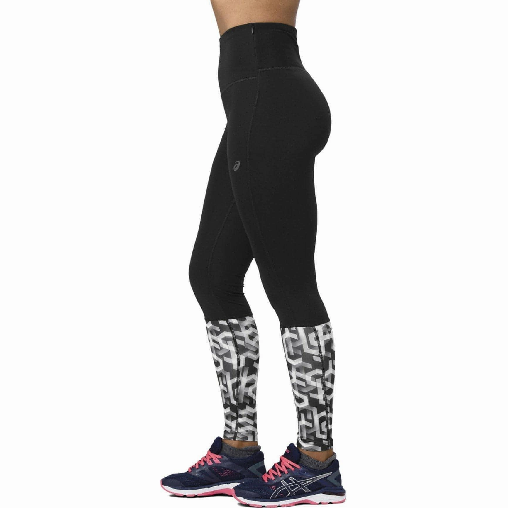 Asics High Waist Womens Long Running Tights - Black Flexible Wear Summer Wear Ultimate flexibility