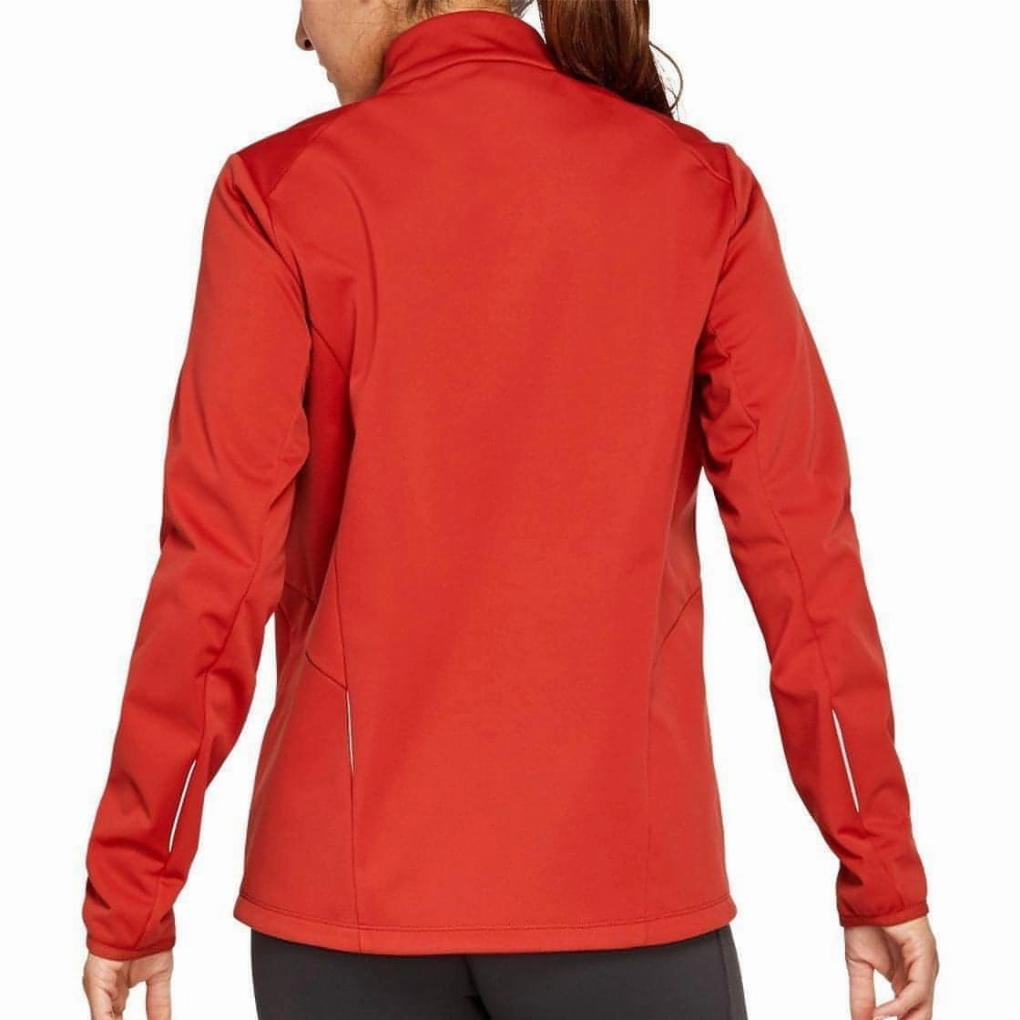 Asics Lite-Show Winter Womens Running Jacket - Orange Packable Feature Declare