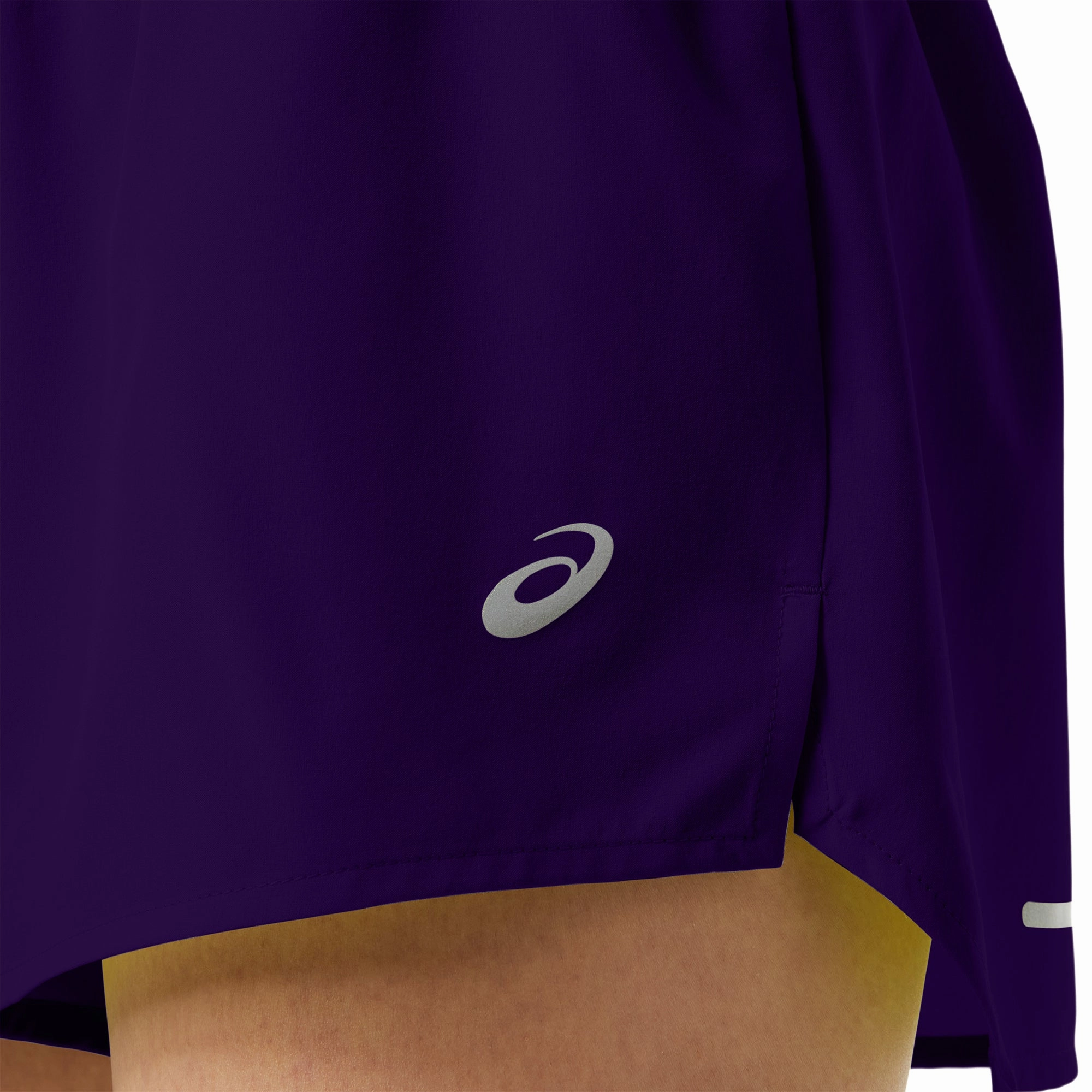 Flatlock stitching Asics Road 3.5 Inch Womens Running Shorts - Blue