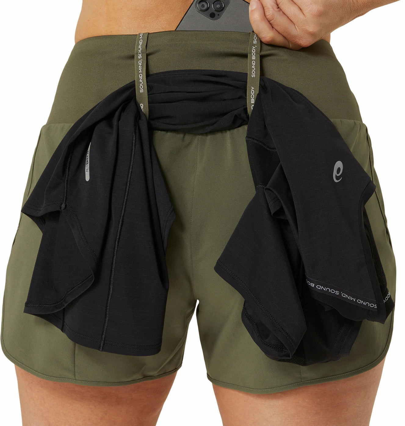 Asics Road 3.5 Inch Womens Running Shorts - Green Soft Comfort