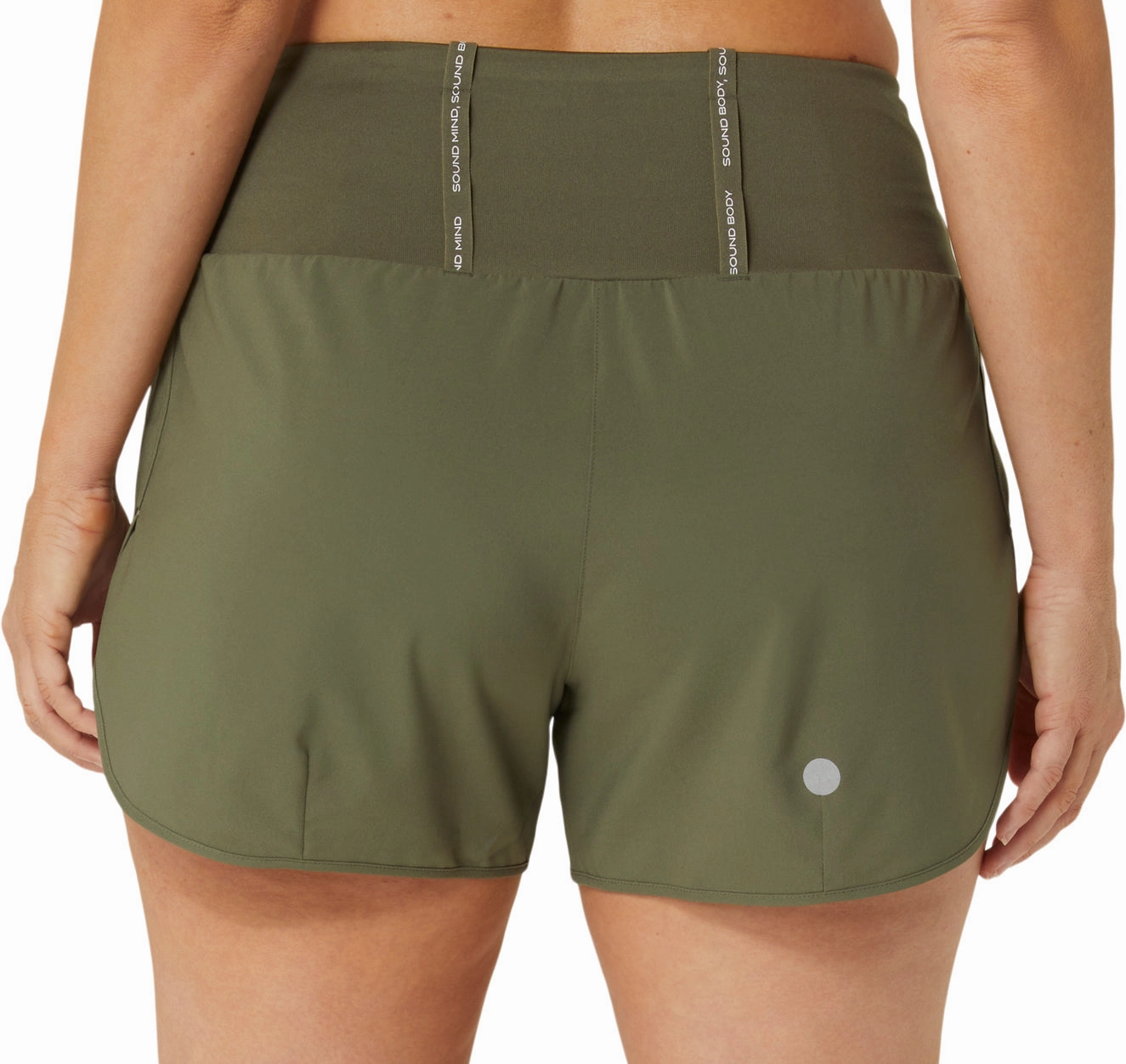 Asics Road 3.5 Inch Womens Running Shorts - Green Utility Fit