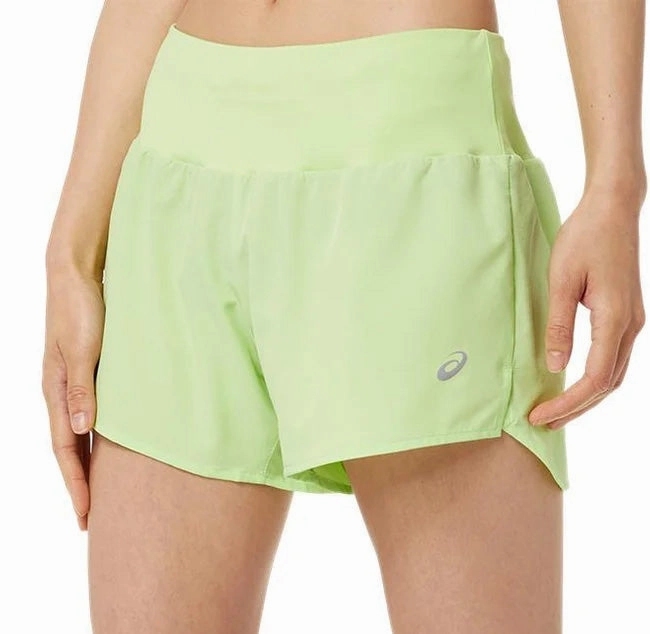 Low Profile Closure System Asics Road 3.5 Inch Womens Running Shorts - Green